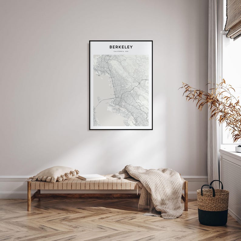 Berkeley Map Poster, Berkeley Map Print, Berkeley Personalized Map Art