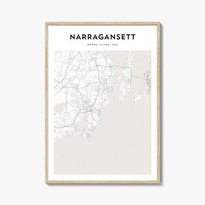 Narragansett Karte Poster, Narragansett Karte Druck, Narragansett Reisewandkunst, Narragansett personalisierte Karte, Rhode Island