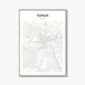 Torun Map Poster, Torun Map Print, Torun Travel Wall Art, Torun Personalized Map, Poland