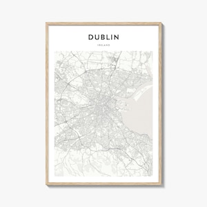 Dublin Map Poster, Dublin Map Print, Dublin Travel Wall Art, Dublin Personalized Map, Ireland