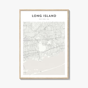 Long Island Karte Poster, Long Island Karte Druck, Long Island Reisewandkunst, personalisierte Long Island Karte, New York