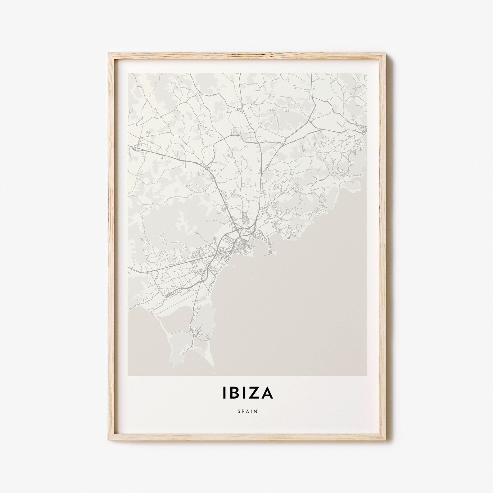 Map of Ibiza, Ibiza Map Print, Ibiza Map Poster, City Map Print, Map ...