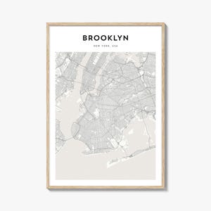 Brooklyn Karte Poster, Brooklyn Karte Druck, Brooklyn Reisewandkunst, Brooklyn personalisierte Karte, New York