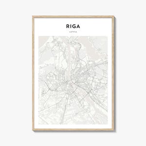 Riga Map Poster, Riga Map Print, Riga Travel Wall Art, Riga Personalized Map, Latvia