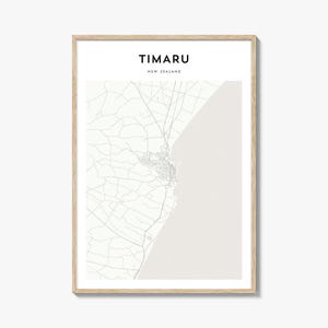 Timaru Karte Poster, Timaru Karte Druck, Timaru Reisewandkunst, Timaru personalisierte Karte, Neuseeland