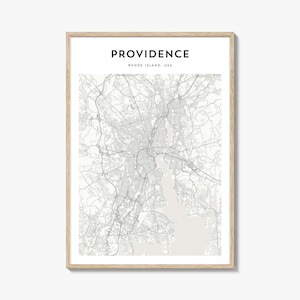 Providence Map Poster, Providence Map Print, Providence Travel Wall Art, Providence Personalized Map, Rhode Island