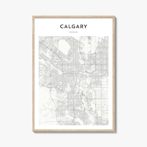 Calgary Karte Poster, Calgary Karte Druck, Calgary Reisewandkunst, Calgary personalisierte Karte, Kanada