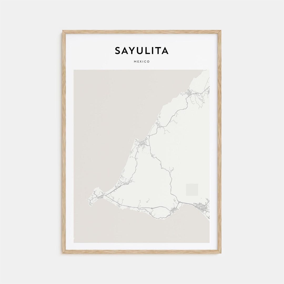 Sayulita Map Poster, Sayulita Map Print, Sayulita Travel Wall Art ...