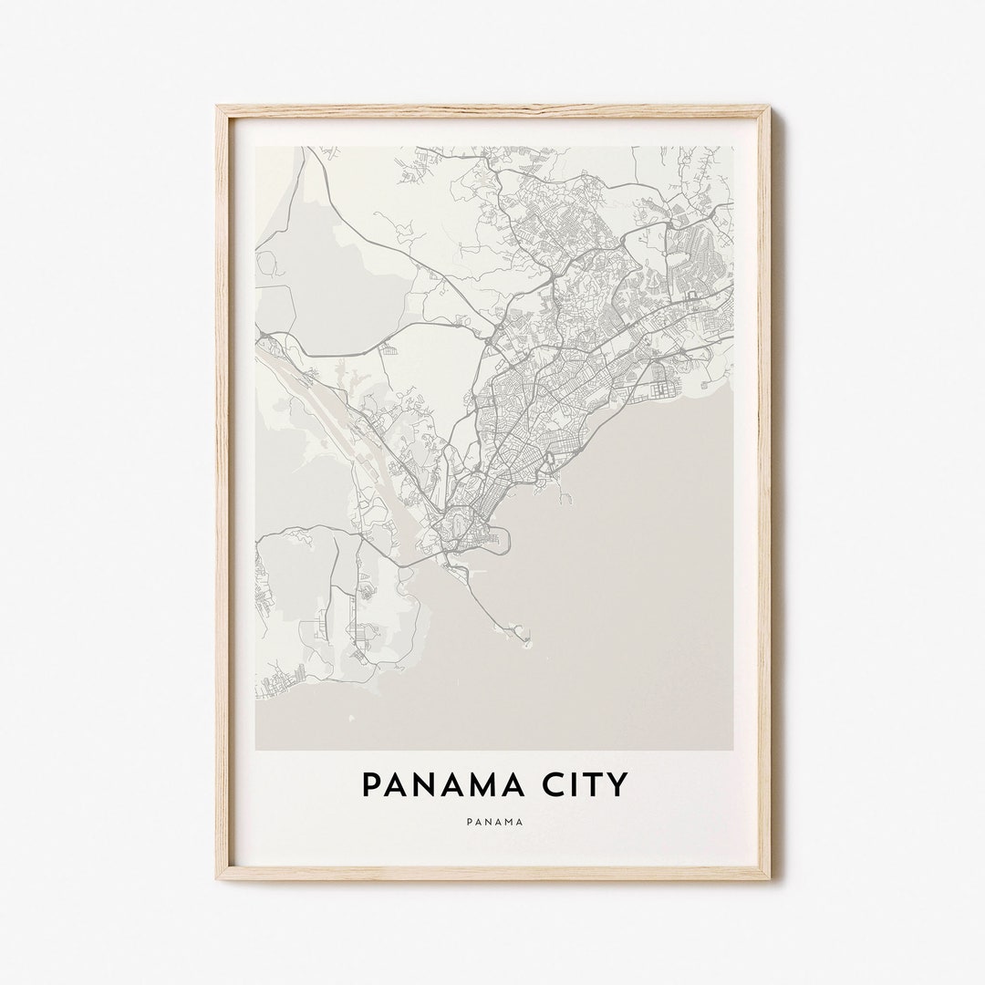 Map of Panama City Panama City Map Print Panama City Map - Etsy