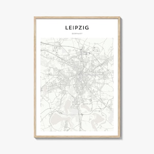 Leipzig Map Poster, Leipzig Map Print, Leipzig Travel Wall Art, Leipzig Personalized Map, Germany