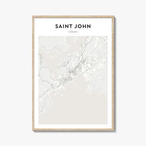 Saint John Map Poster, Saint John Map Print, Saint John Travel Wall Art, Saint John Personalized Map, Canada