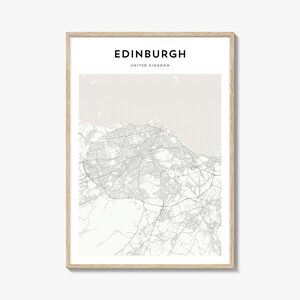 Cartaz do mapa de Edimburgo, impressão do mapa de Edimburgo, arte de parede de viagem de Edimburgo, mapa personalizado de Edimburgo, Reino Unido