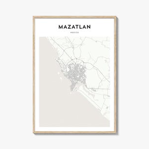 Mazatlan Map Poster, Mazatlan Map Print, Mazatlan Travel Wall Art, Mazatlan Personalized Map, Mexico