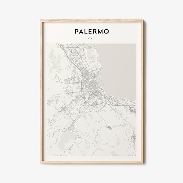 Palermo Map Poster, Palermo Map Print, Palermo Personalized Map Art, Palermo Wall Art, Palermo Travel Poster, Travel Gift