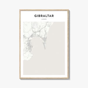 Gibraltar Map Poster, Gibraltar Map Print, Gibraltar Travel Wall Art, Gibraltar Personalized Map, Gibraltar