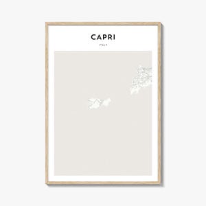Capri Map Poster, Capri Map Print, Capri Travel Wall Art, Capri Personalized Map, Italy