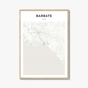 Barbate Karte Poster, Barbate Karte Druck, Barbate Reisewandkunst, Barbate personalisierte Karte, Spanien