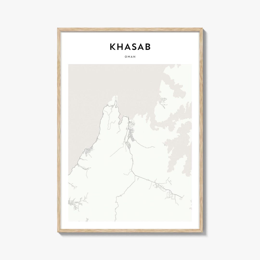 Khasab Map Poster: Oman Travel Wall Art - Etsy