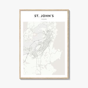 St. John&#39;s Map Poster, St. John&#39;s Map Print, St. John&#39;s Travel Wall Art, St. John&#39;s Personalized Map, Canada