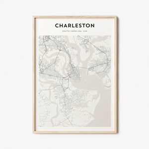 Charleston Map Poster, Charleston Map Print, Charleston Personalized