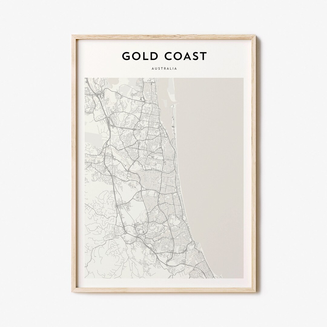 Gold Coast Map Poster, Gold Coast Map Print, Gold Coast Personalized