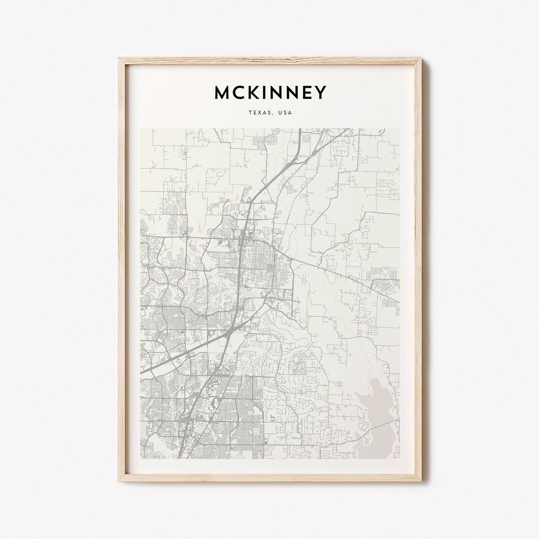 Mckinney Map Poster, Mckinney Map Print, Mckinney Personalized Map Art