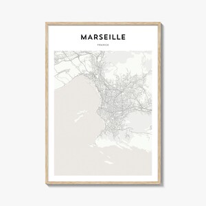 Marseille Karte Poster, Marseille Karte Druck, Marseille Reisewandkunst, Marseille personalisierte Karte, Frankreich