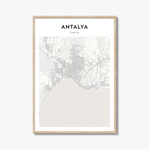 Kanyas Karte Poster, Kanga Karte Druck, Kekse Reise Wandkunst, Kekse Kemal Keshi Karte, Türkei