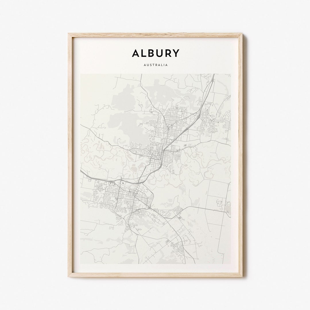 Albury Map Poster, Albury Map Print, Albury Personalized Map Art, Albury Wall Art, Albury Travel