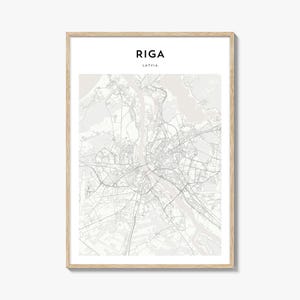 Cartaz do mapa de Riga, impressão do mapa de Riga, arte de parede de viagem de Riga, mapa personalizado de Riga, Letônia