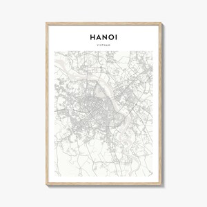 Hanoi Karte Poster, Hanoi Karte Druck, Hanoi Reisewandkunst, Hanoi personalisierte Karte, Vietnam
