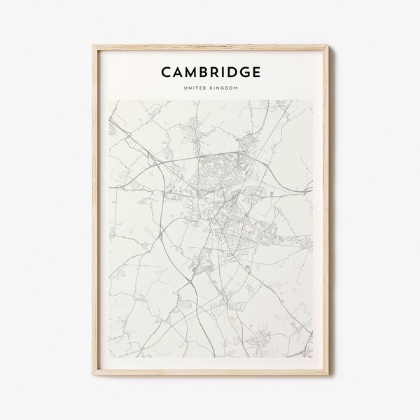 Cambridge Map Poster, Cambridge Map Print, Cambridge Personalized Map Art, Cambridge Wall Art, Cambridge Travel Poster, Travel Gift