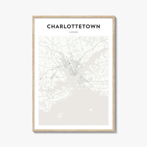 Charlottetown Map Poster, Charlottetown Map Print, Charlottetown Travel Wall Art, Charlottetown Personalized Map, Canada