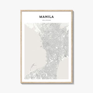 Manila Map Poster, Manila Map Print, Manila Travel Wall Art, Manila Personalized Map, Philippines
