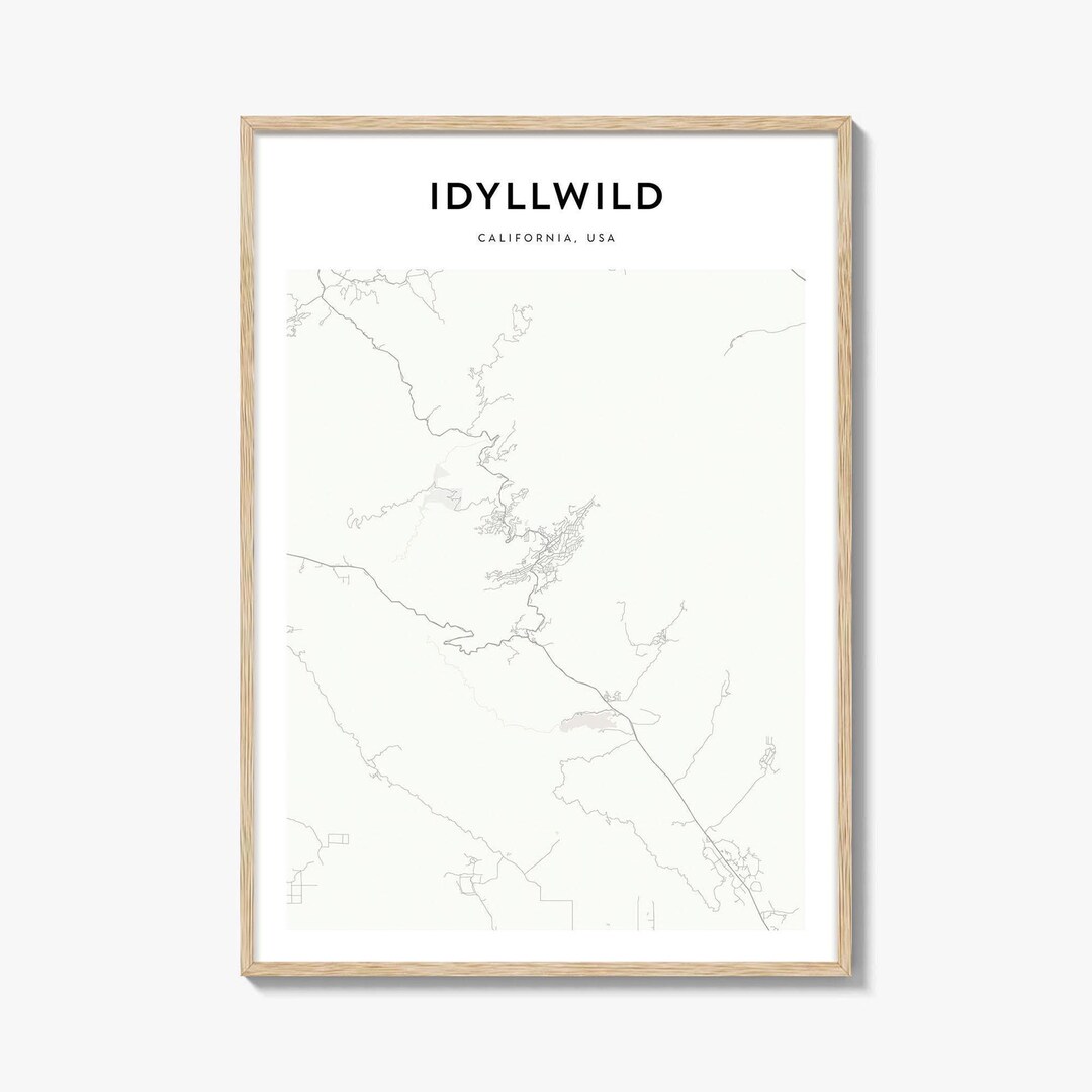 Idyllwild Map Poster: California Travel Wall Art - Etsy