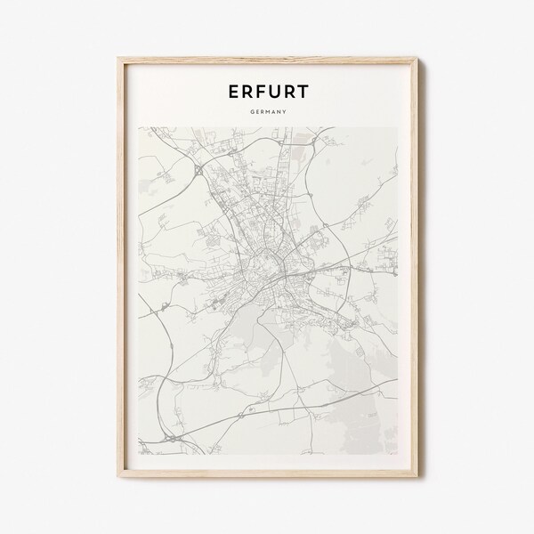 Erfurt Map Poster, Erfurt Map Print, Erfurt Personalized Map Art, Erfurt Wall Art, Erfurt Travel Poster, Travel Gift