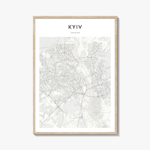 Kyiv Map Poster, Kyiv Map Print, Kyiv Travel Wall Art, Kyiv Personalized Map, Ukraine
