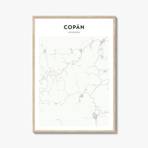 Copan Map Poster, Copan Map Print, Copan Travel Wall Art, Copan Personalized Map, Honduras