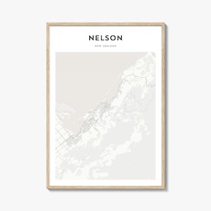 Nelson Map Poster, Nelson Map Print, Nelson Travel Wall Art, Nelson Personalized Map, New Zealand