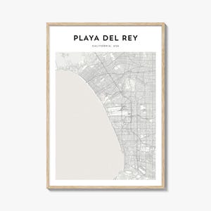 Playa Del Rey Map Poster, Playa Del Rey Map Print, Playa Del Rey Travel Wall Art, Playa Del Rey Personalized Map, California