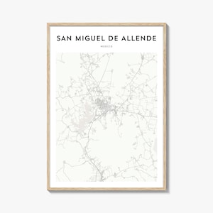 San Miguel de Allende Map Poster, San Miguel de Allende Map Print, San Miguel de Allende Travel Wall Art, Mexico