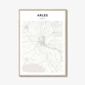 Arles Map Poster, Arles Map Print, Arles Travel Wall Art, Arles Personalized Map, France