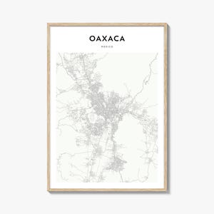 Oaxaca Karte Poster, Oaxaca Karte Druck, Oaxaca Reise Wandkunst, Oaxaca personalisierte Karte, Mexiko