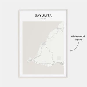 Sayulita Map Poster, Sayulita Map Print, Sayulita Travel Wall Art, Sayulita Personalized Map ...