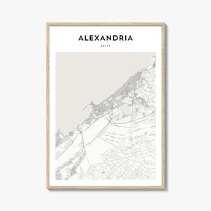 Alexandria Egypt Map Poster, Alexandria Map Print, Alexandria Travel Wall Art, Alexandria Personalized Map,