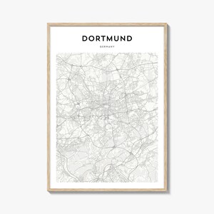 Dortmund Map Poster, Dortmund Map Print, Dortmund Travel Wall Art, Dortmund Personalized Map, Germany