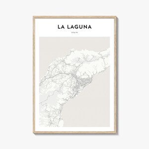 La Laguna Karte Poster, La Laguna Karte Druck, La Laguna Reisewandkunst, La Laguna personalisierte Karte, Spanien