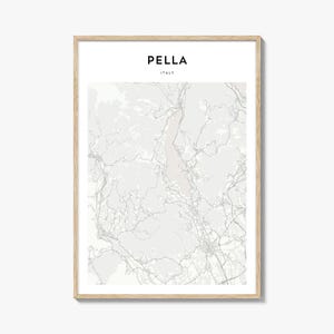 Pella Map Poster, Pella Map Print, Pella Travel Wall Art, Pella Personalized Map, Italy
