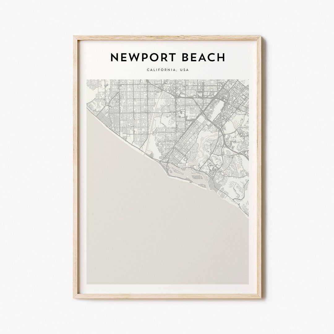 Newport Beach Map Poster, Newport Beach Map Print, Newport Beach