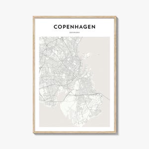 Kopenhagen Karte Poster, Kopenhagen Karte Druck, Kopenhagen Reisewandkunst, Kopenhagen personalisierte Karte, Dänemark